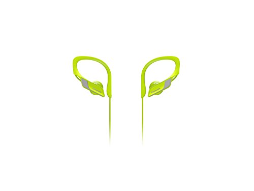 Panasonic Wings RP-BTS10E-Y- Auriculares Bluetooth Deportivos (Impermeables, Uso cómodo y ultraligero, Batería duradera, Cancelación de Ruido, Carga rápida, Deporte para Iphone y Android), Color Verde
