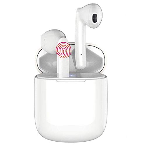 Debbeny Auriculares Inalámbricos, Auriculares Bluetooth 5.1 con Estéreo HiFi, Auriculares Inalámbricos con Control Táctil IPX5 Impermeables Deportivos para Samsung iPhone Huawei Xiaomi