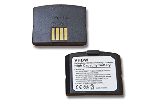 vhbw 2X batería Compatible con Sennheiser IS 410, IS 410TV, RI 410, RS 4200, RS 4200 TV, Set 830 Auriculares inalámbricos Cascos (140mAh, 3,7V)