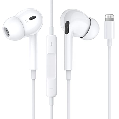Auriculares para iPhone 13,Auriculares con Aislamiento de Ruido Soporte Control de Volumen de Llamadas,Cascos iPhone,Compatible con iPhone 14/13/13 Pro/12/11/XR/X/XS/8/8P, Soporta Todo el Sistema iOS