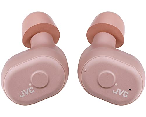 JVC HA-A10T-P-E. Auriculares Truly Wireless. hasta 14h de batería. Asistente de Voz. Almohadillas adaptables. Ajuste Seguro y cómodo. Estuche/Cargador Incluido. Color Rosa