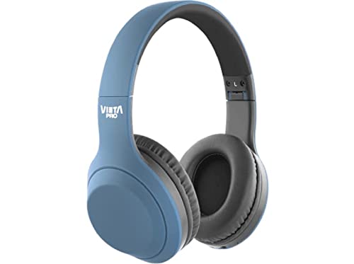Vieta Pro Auriculares inalámbricos Silence, Bluetooth 5.3, ANC de -24 dB, autonomía de hasta 20hs, Diadema cómoda y Robusta, USB-X y aux -in, micrófono Integrado, Color Azul