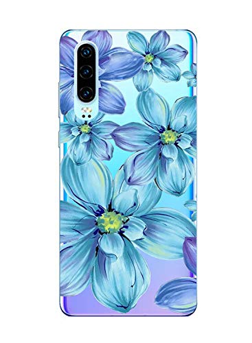 Oihxse Funda Compatible con Huawei P9, Carcasa Transparente Silicona TPU Suave Protector de Golpes Ultra-Delgado Cristal Cover Anti-Choque Anti-Arañazos Bumper-Orquídea