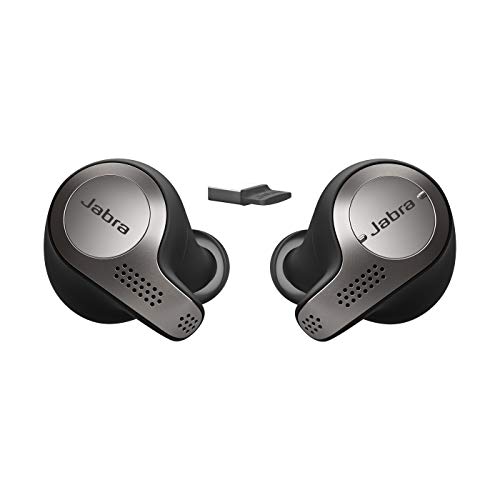 Jabra Evolve 65t, Auriculares Verdaderamente Inalámbricos In-Ear, Compatible con Comunicación Unificada, Batería de Larga Duración, Adaptador Bluetooth USB, Negro